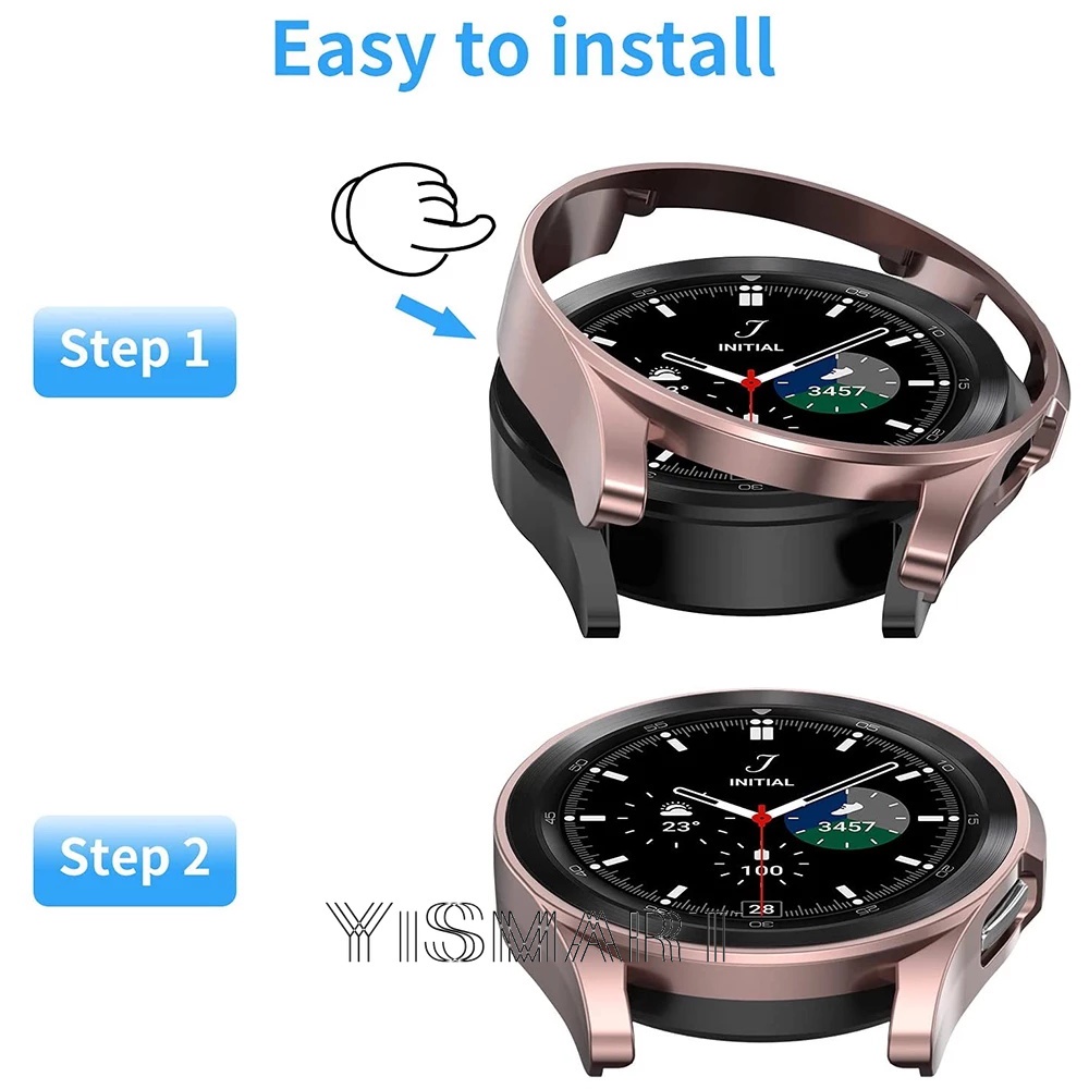 Ốp bảo vệ mặt đồng hồ bằng PC cho Samsung Galaxy Watch 4 Classic 42mm 46mm