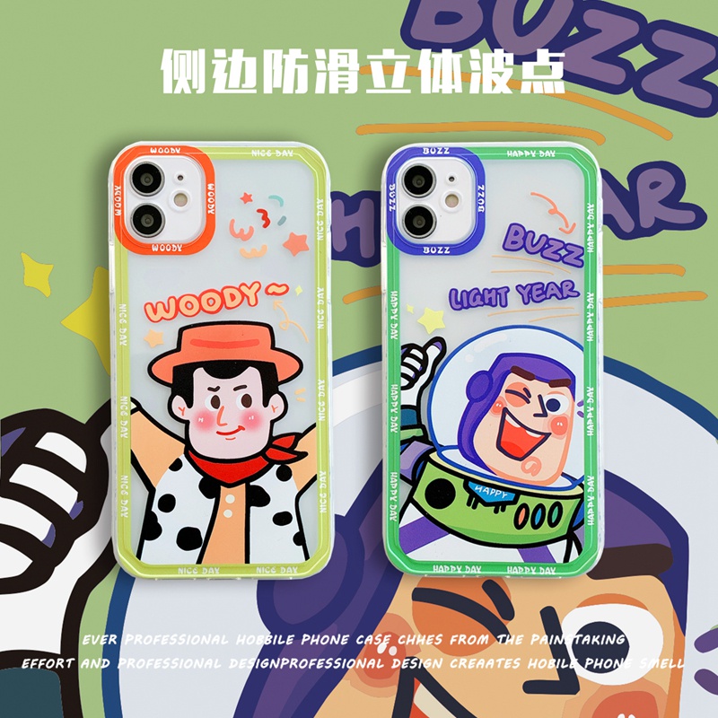 Ốp điện thoại mềm chống sốc in hình Buzz Lightyear dễ thương cho iPhone 13 11 12 Pro XS Max X XR 7 8 Plus