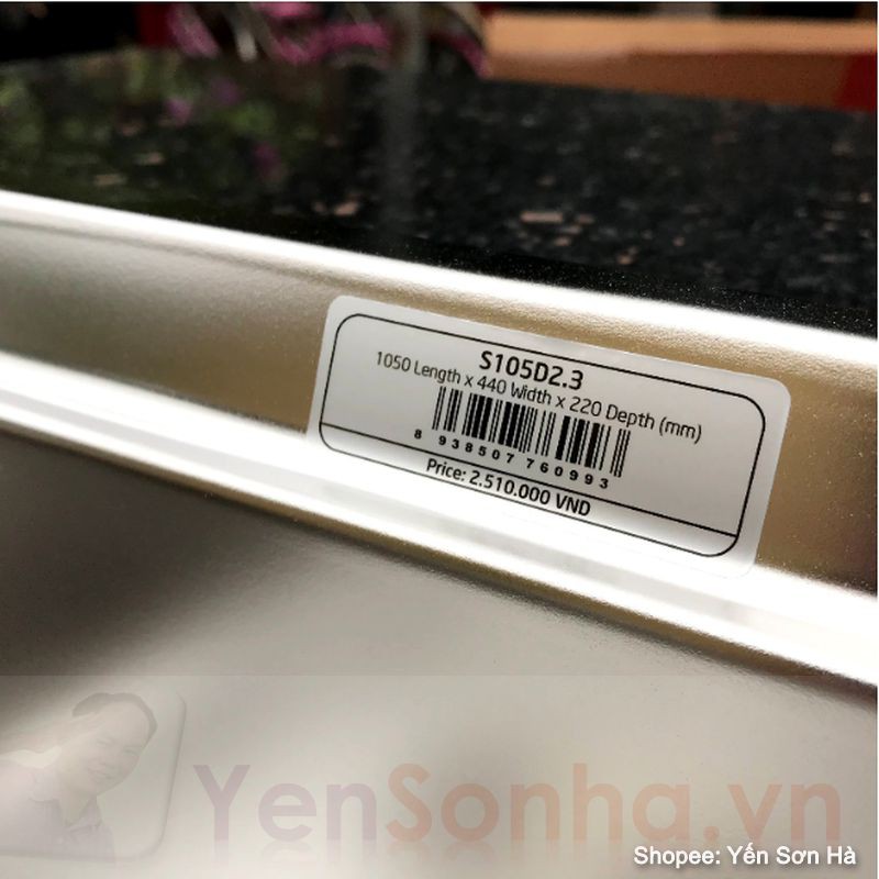 Chậu rửa chén bát Sơn Hà S105 Inox Xịn 304 2 hố có bàn