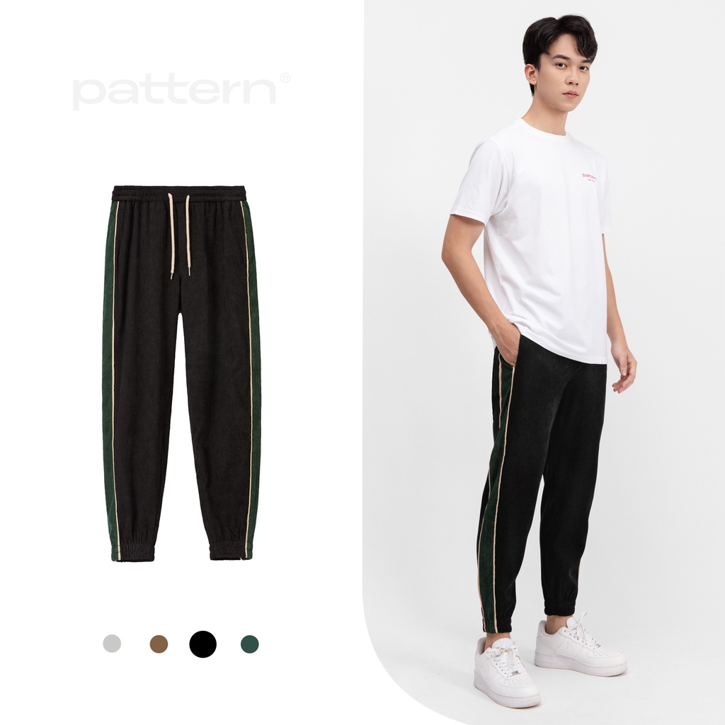 [Mã FATREND2810 giảm đến 30k tối đa 99k] Quần Jogger nhung tăm phối sọc PATTERN PQ014