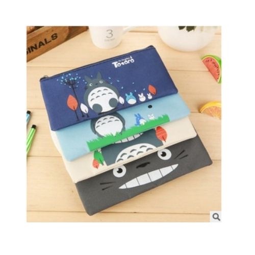 Túi bút vải hoạt hình dễ thương Hàn Quốc Totoro- Túi bút canvas