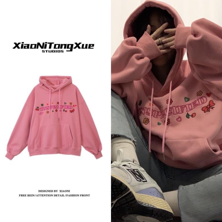 ÁO HOODIE XIAONI CHÍNH HÃNG M37-46 (bảng màu hồng) [order]