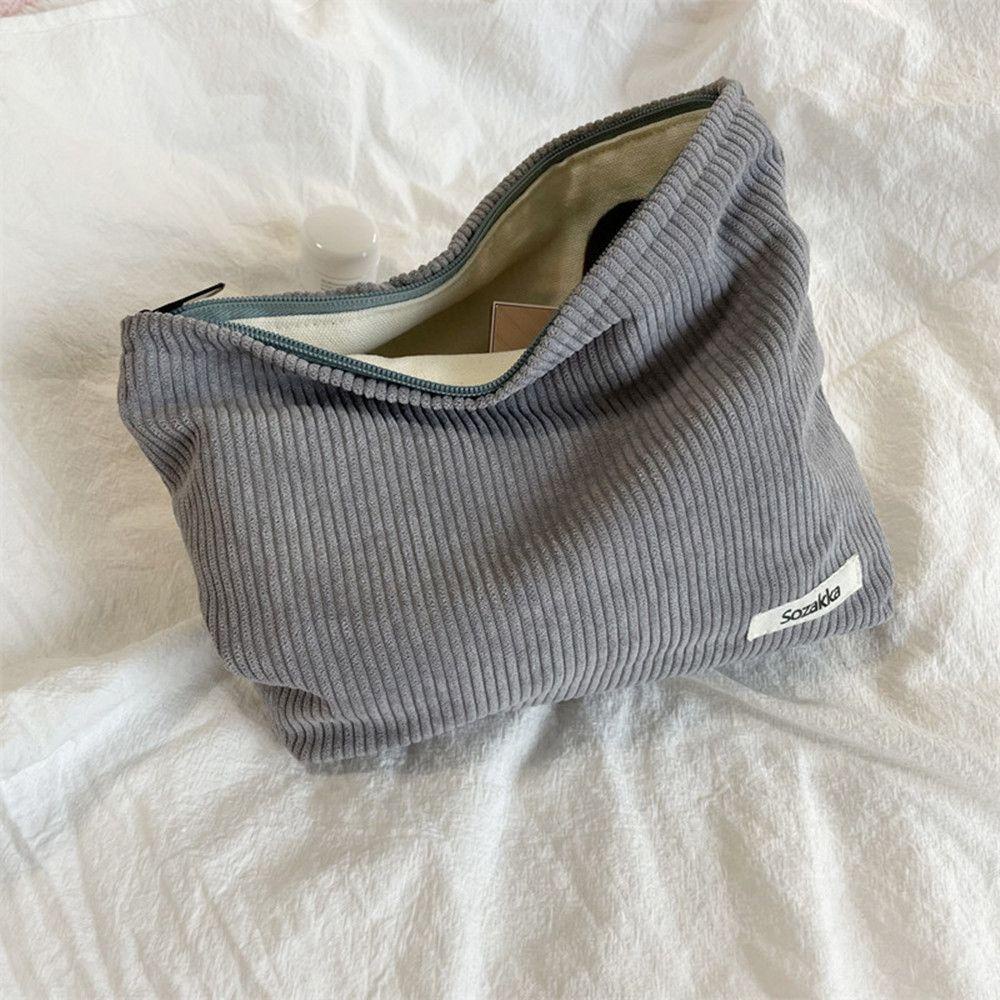 Túi Đựng Mỹ Phẩm Khóa Kéo Vải Cotton Xinh Xắn