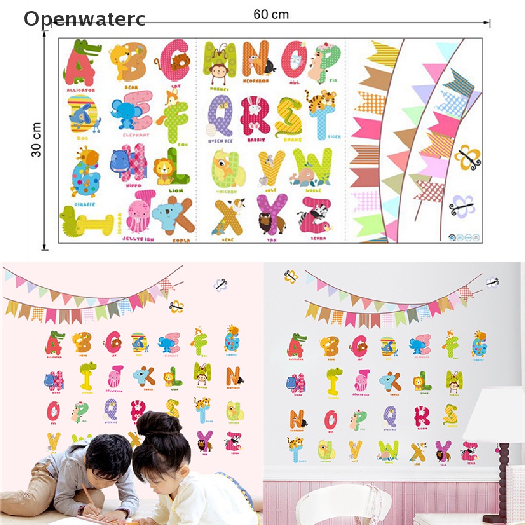 Sticker Dán Tường Họa Tiết Hình Con Thú Theo Phong Cách Hoạt Hình Dùng Trang Trí Phòng Trẻ Nhỏ