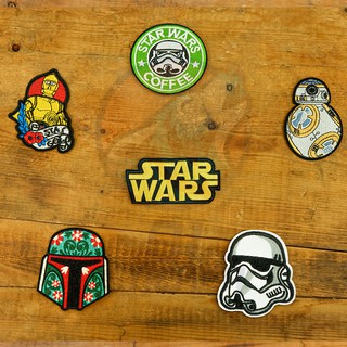 Sticker vải ủi/là quần áo, phụ kiện chủ đề Star Wars