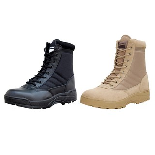 TR❤Giày Boot da kiểu dáng quân đội cho nam