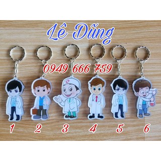 Móc khóa mica ngành Y _ Siêu cute. <{HÀNG CÓ SẴN} >