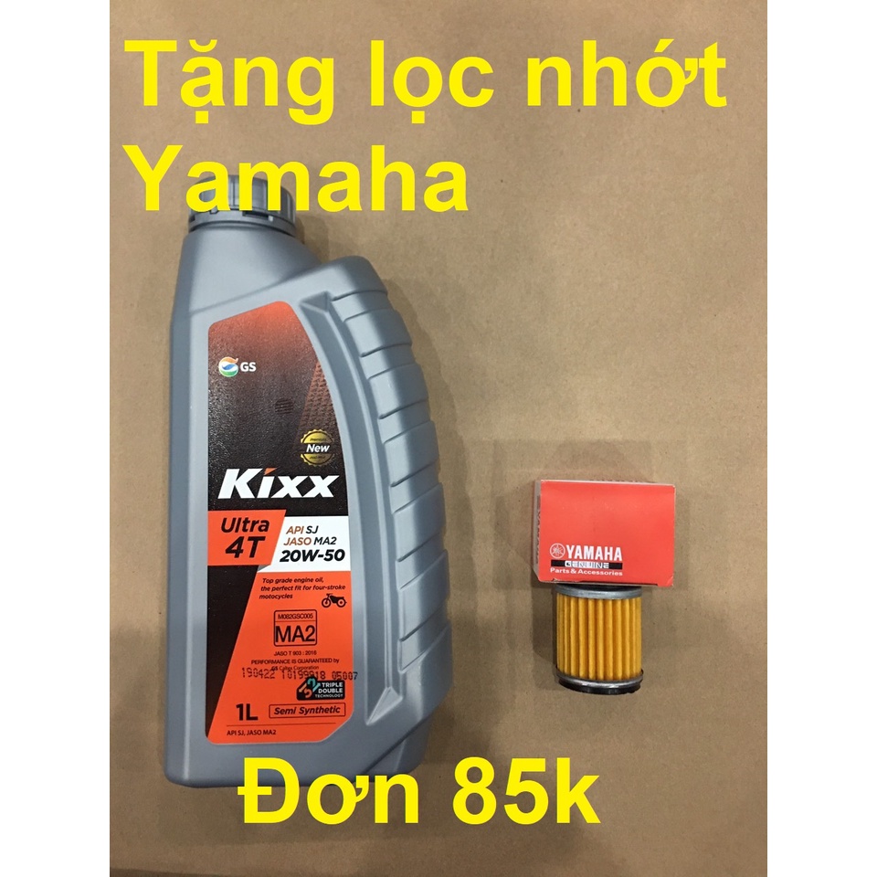 Nhớt Kixx Ultra 4T 20W50 API SJ JASO MA2 dùng cho các dòng xe số Wave Dream Sirius