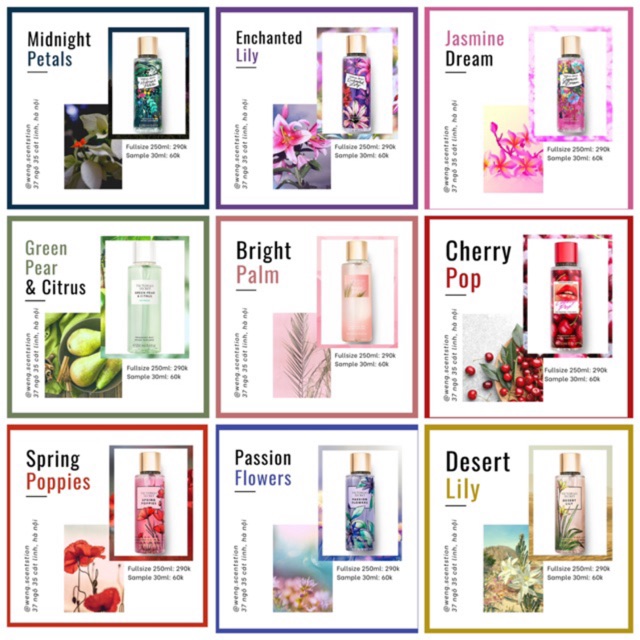 ( MÙI MỚI ) LINK 4-[30ml] Xịt thơm toàn thân Victoria’s Secret