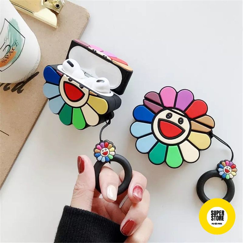 Case Vỏ Bao Airpods Đựng Tai Nghe Airpod 1 2 Pro Bông Hoa Siêu Dễ Thương