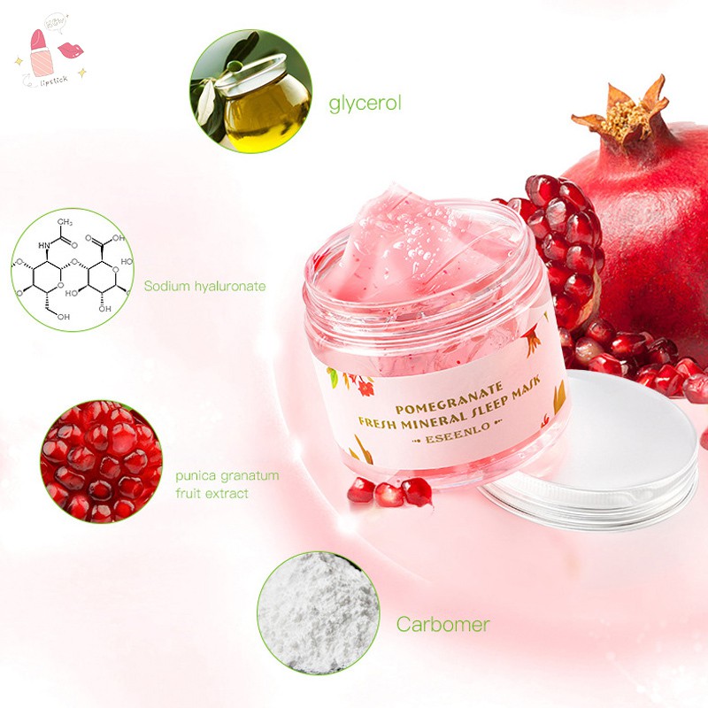 Red Pomegranate Mask Whitening Moisturizing Anti Wrinkle Facial Mask Brighten Skin Care Gel | BigBuy360 - bigbuy360.vn