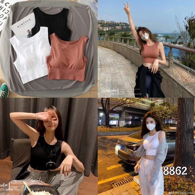 Áo Bra Croptop trơn tập gym chơi thể thao - Mbra94