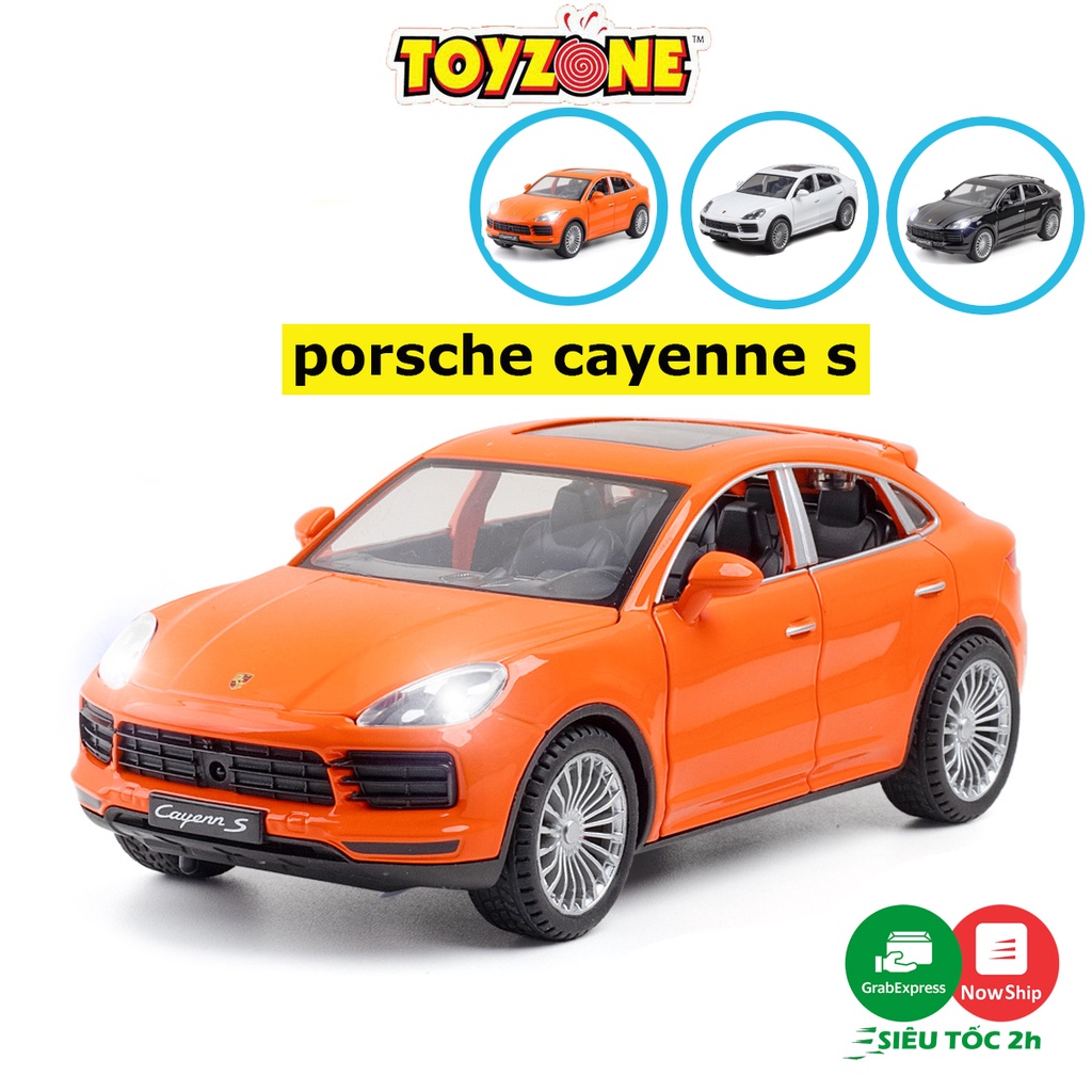 Mô hình xe hơi porsche cayenne s tỉ lệ 1:24 - thân xe hợp kim chắc chắn mở full cửa cốp capô có đèn và âm thanh