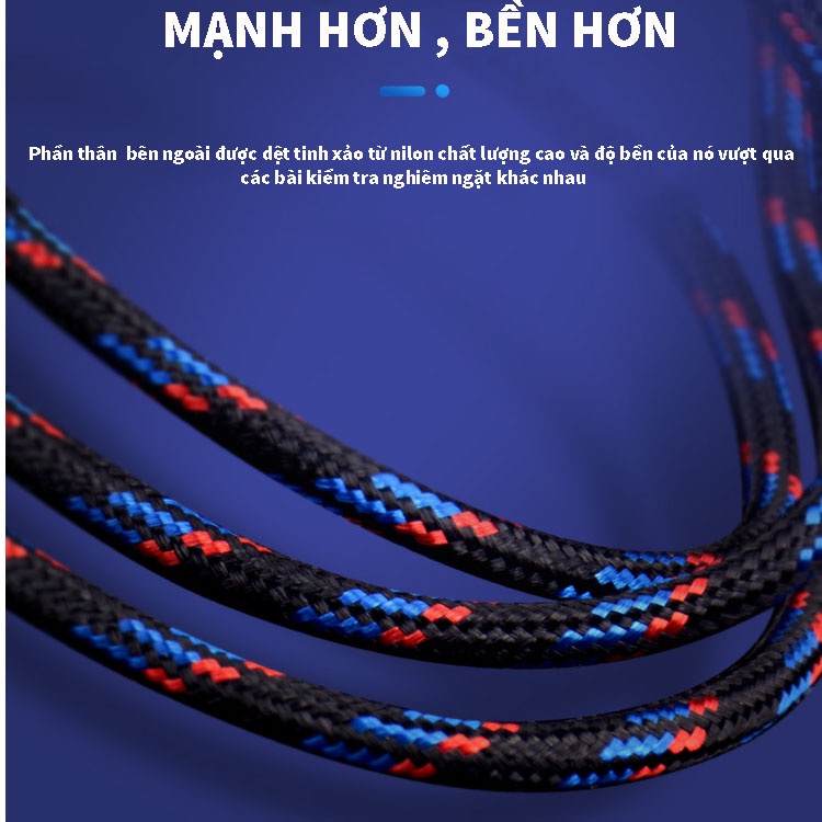 Dây Cáp Sạc Thích hợp cho Android V8 iphone hợp kim nhôm bện nylon type-C là 2A điện thoại di động Pin Dự Phòng Tai nghe