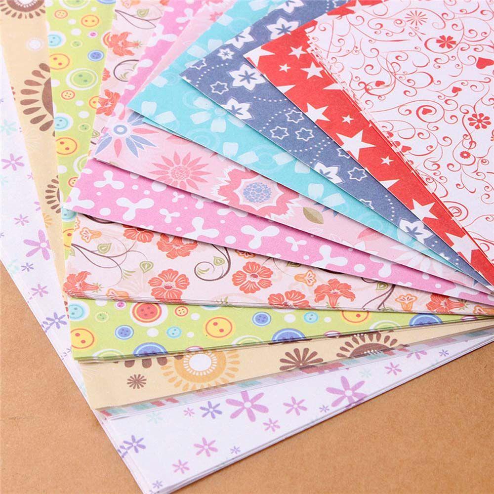 CLEOES Giấy Gấp Origami Hình Vuông Họa Tiết Hoa Hoạt Hình Trang Trí Sổ Tay Cho Bé