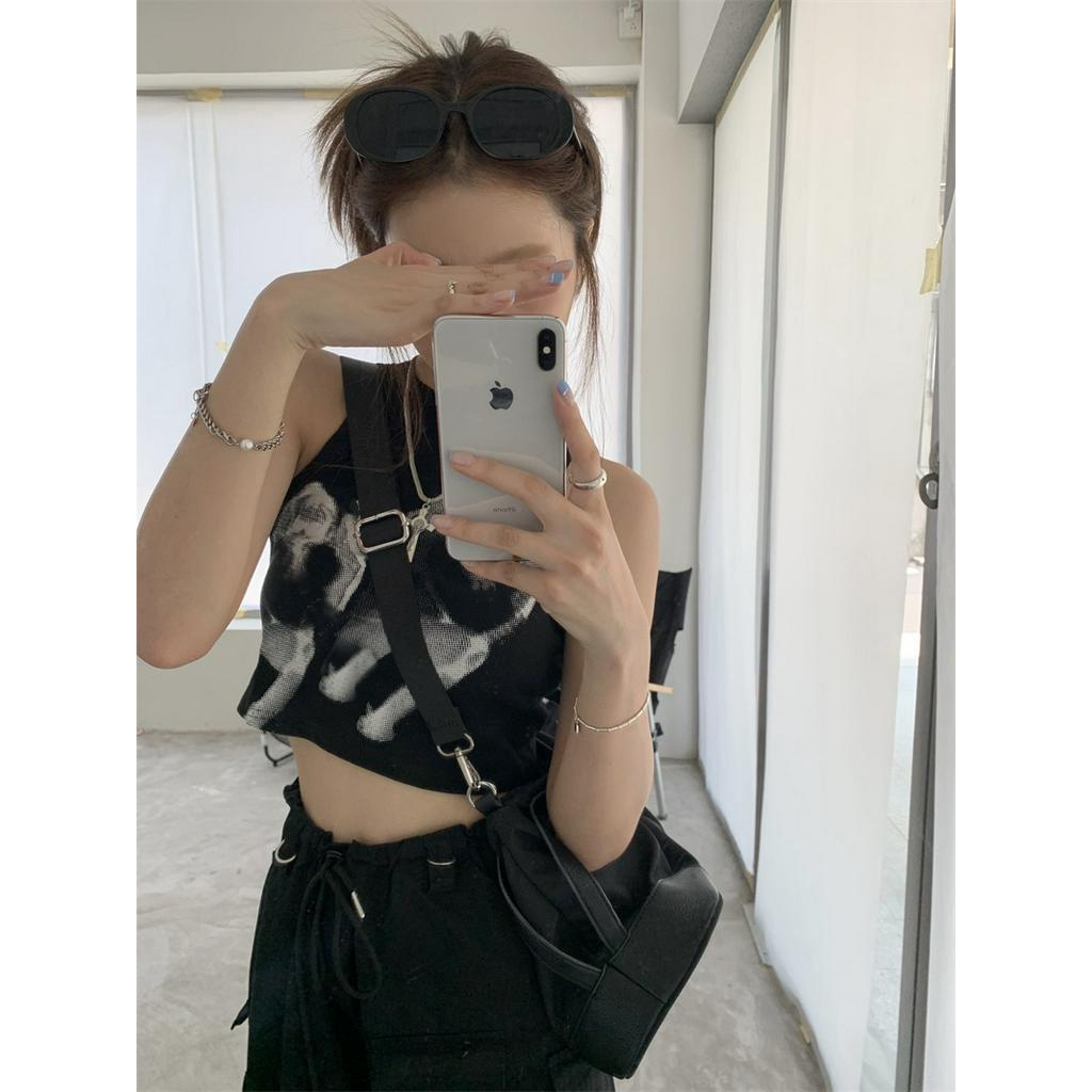 Áo Ba Lỗ Dáng Ôm In Họa Tiết Retro Mỹ 64247