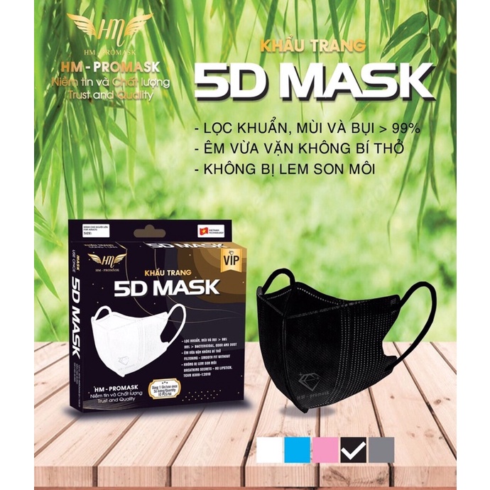 Khẩu trang 5D mask HOÀNG MINH, 1 hộp 10cái