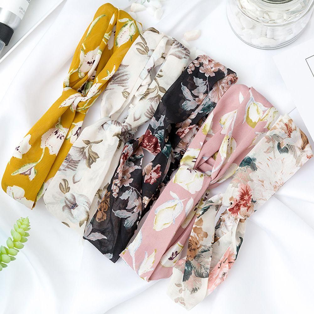 Băng Đô Turban Thắt Nút Họa Tiết Hoa Phong Cách Boho Thời Trang Cho Nữ