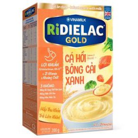 Bột Ăn Dặm RiDielac Gold Cá Hồi Bông Cải Xanh