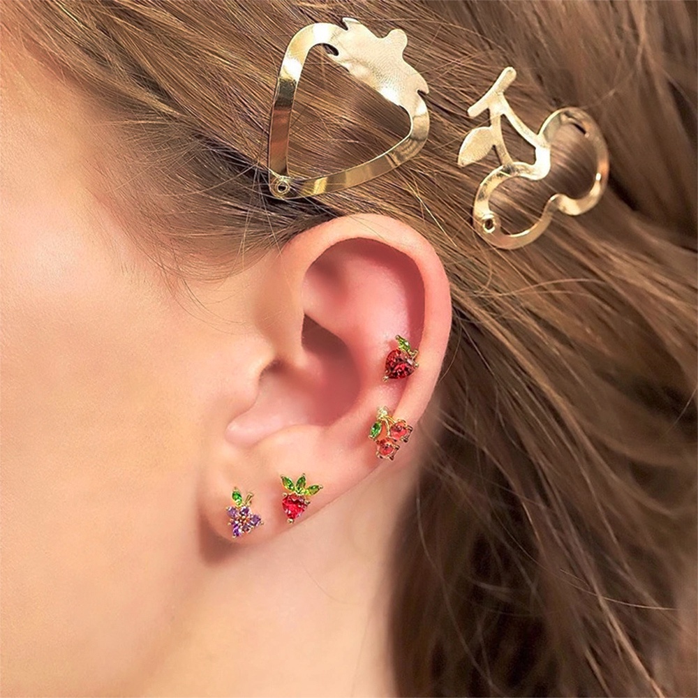 1 Đôi Bông Tai Hình Trái Cây Thời Trang Dành Cho Nữ