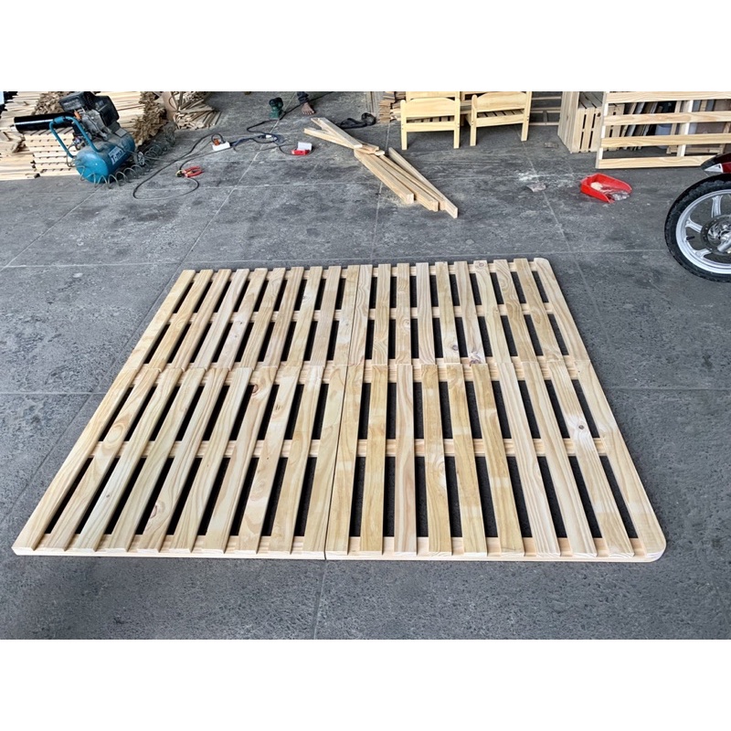 GIƯỜNG PALLET 1 NGƯỜI NẰM CAM KẾT MỚI 100% ẢNH THẬT GIÁ TẠI XƯỞNG HÀNG GỖ THÔNG NHẬP KHẨU