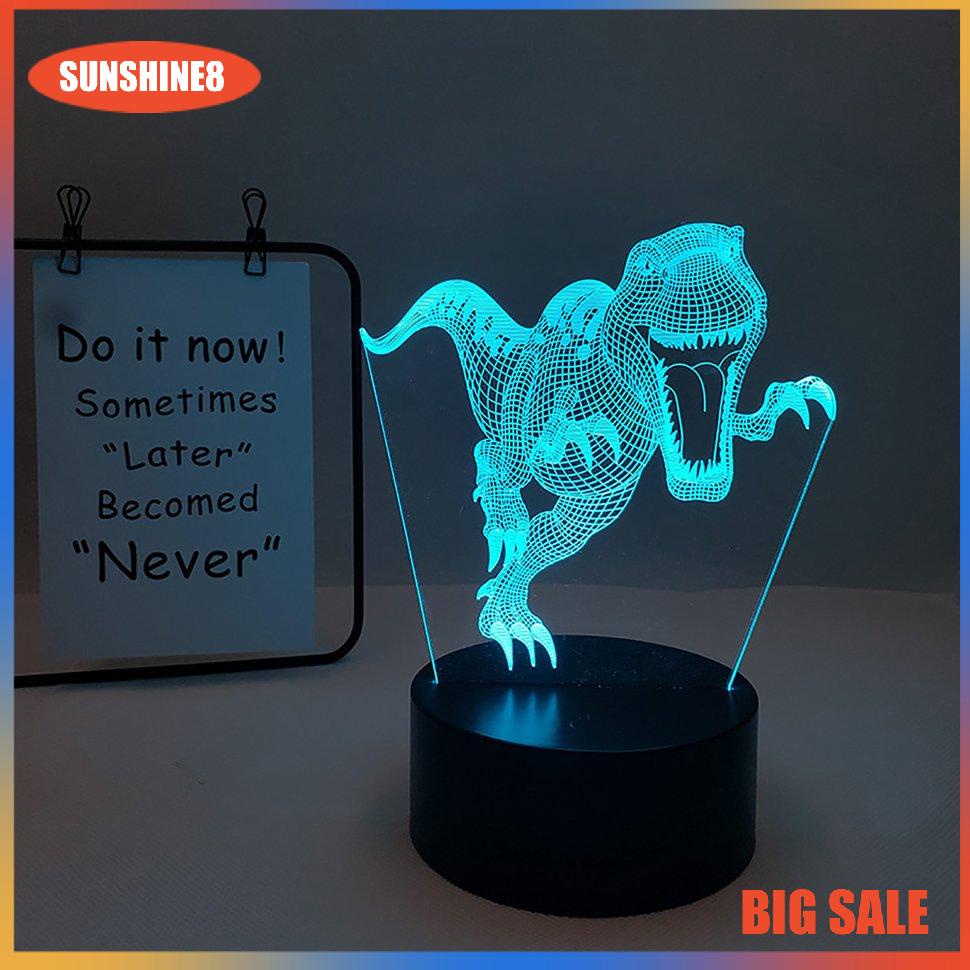【SUN】Novelty Cute 3d Dino Night Light Kids Led Dinosaur Lamp Lovely Decoration