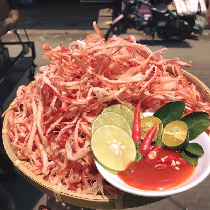 250Gr MỰC KHÔ XÉ SỢI HẤP NƯỚC DỪA, THƠM, NGON