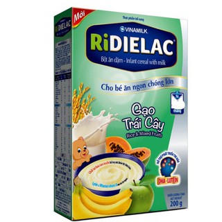 Bột ăn dặm Ridielac Gạo Trái cây 200g