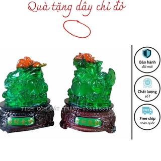 Cóc Thiền Thừ + Tỳ Hưu Tặng Kèm Dây Chỉ Đỏ May Mắn