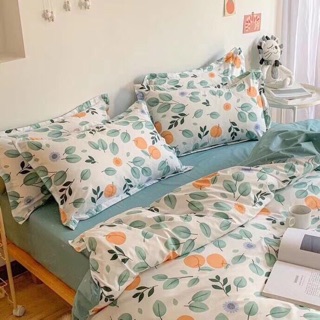 Bộ Chăn Ga Gối Poly Mẫu Cam