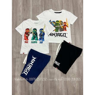 Bộ cotton cộc tay Ninja bé trai