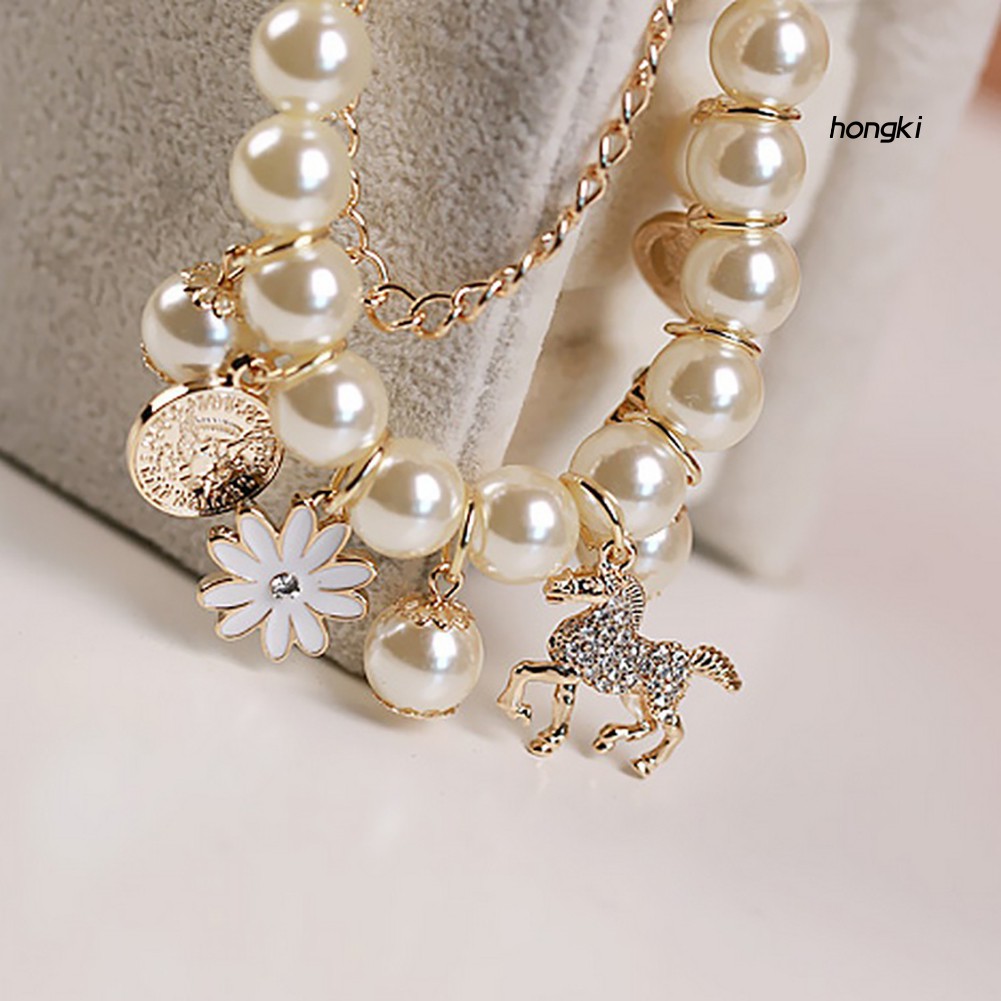 Vòng Tay Chuỗi Hạt Ngọc Trai Nhân Tạo Thời Trang