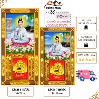 Lịch gỗ treo tường, Mẹ Quan Âm QA14, tranh lịch phong thủy và làm quà tặng tết 2024