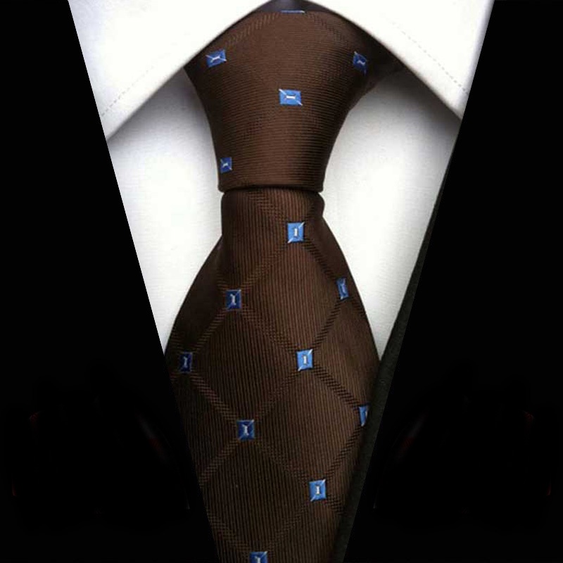 Cà Vạt Lụa 8cm Họa Tiết Hình Học Thời Trang Cho Nam