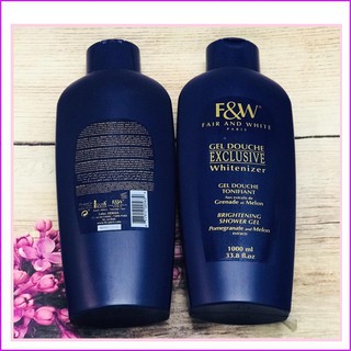 Sữa Tắm F&W Fair And White Gel Douche Exclusive Brightening Shower Gel 1000ml