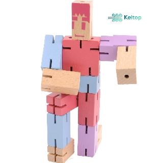Đồ Chơi Robot Người Máy Gỗ Xếp Hình Theo Ý Muốn An Toàn Cho Bé KEITOP