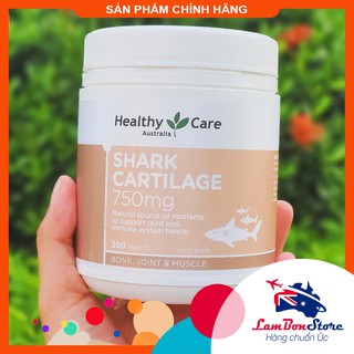 [CHÍNH HÃNG] Sụn Vi Cá Mập Healthy Care Shark Cartilage 750mg hỗ trợ xương khớp - Úc