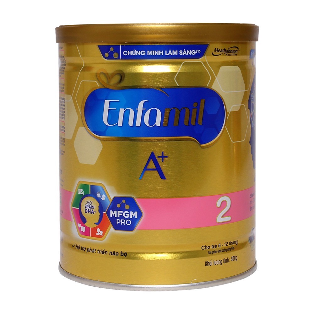 Sữa bột Enfamil A+ 2 DHA+ và MFGM 400g