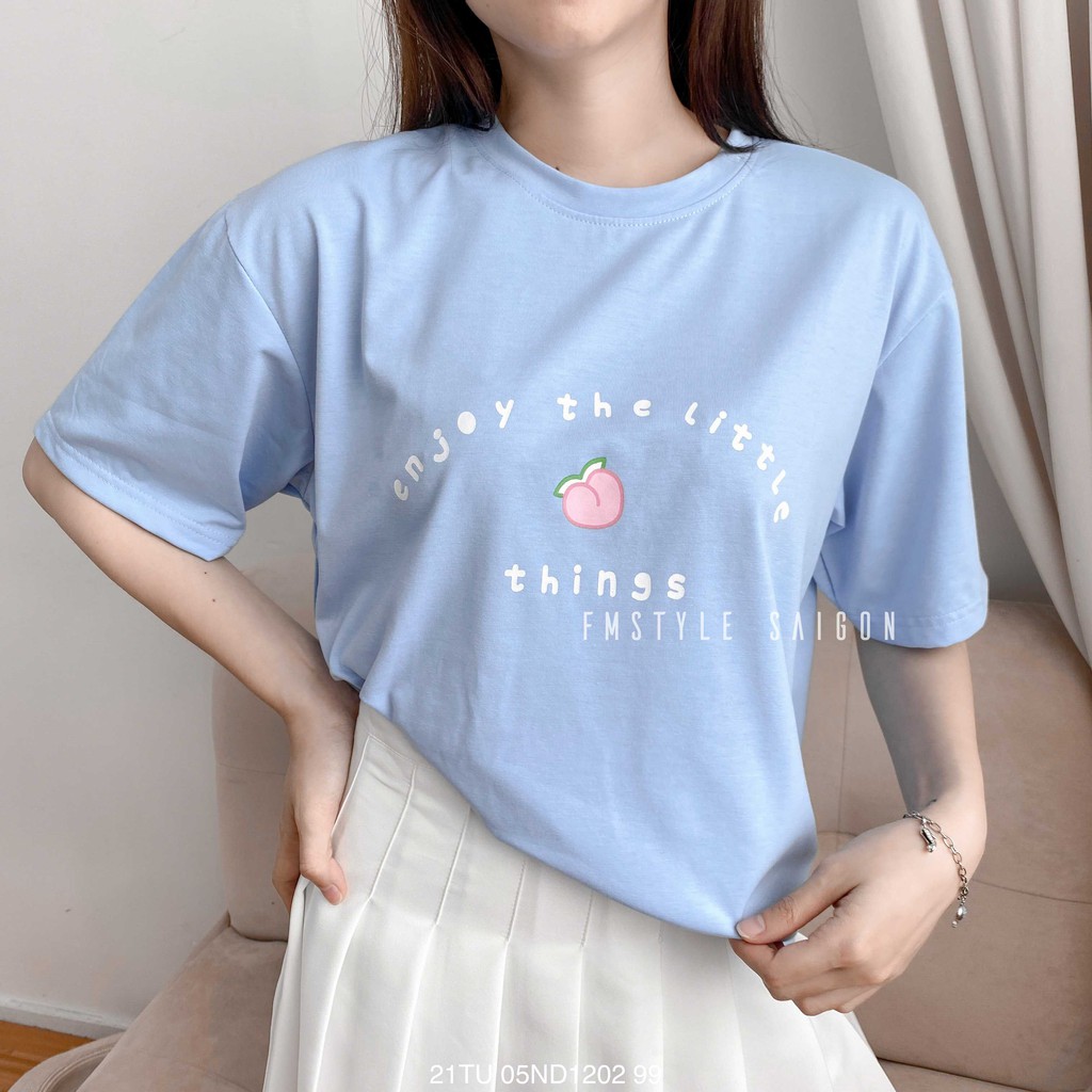 Áo thun nữ unisex tay ngắn, áo phông đẹp đi học in Enjoy the little ulzzang Fmstyle Saigon 21TU05ND1202 | BigBuy360 - bigbuy360.vn