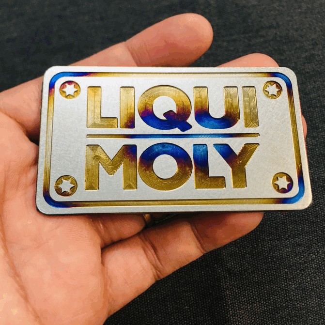 [CỰC RẺ]   TEM MIẾNG TITAN MẪU LIQUI MOLY CỠ LỚN TRANG TRÍ XE MÁY