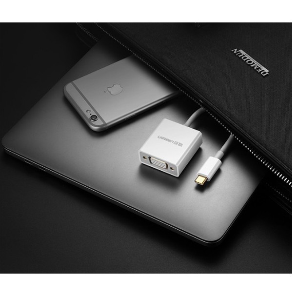 [Mã 155ELSALE giảm 7% đơn 300K] Bộ Chuyển USB Type-C to VGA Đầu ÂM chính hãng Ugreen 50511