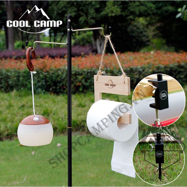 Trụ đèn kẹp bàn cắm đất đa năng Coolcamp