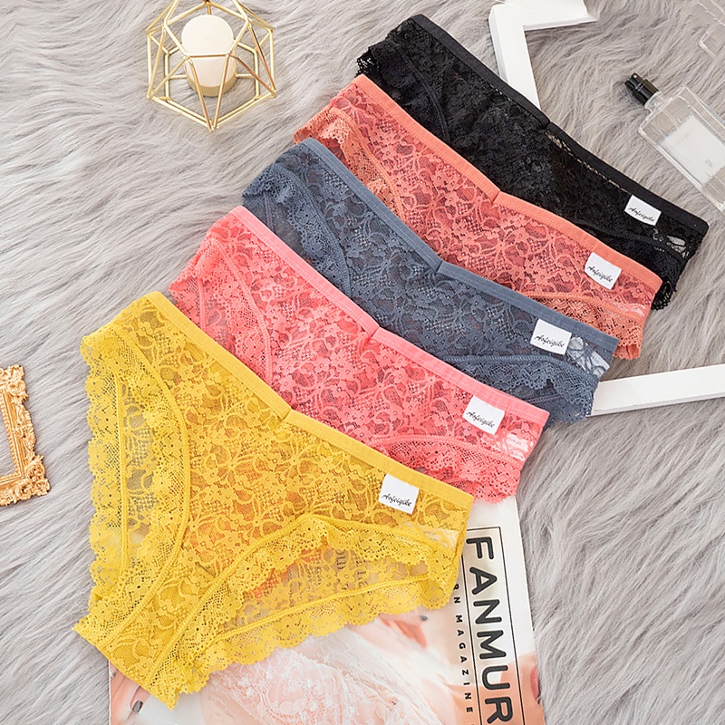 Quần lót ecmln vải ren hoa siêu mỏng gợi cảm cho nữ