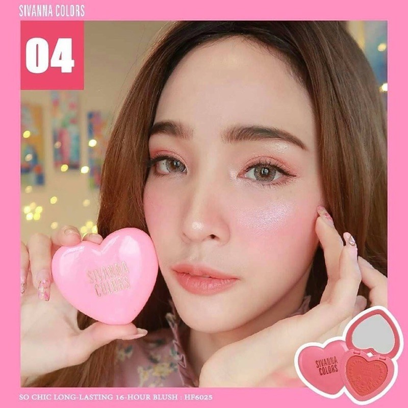 Phấn má hồng không nhũ SIVANNA Colors So Chic Long Lasting 16 House Blush HF6025