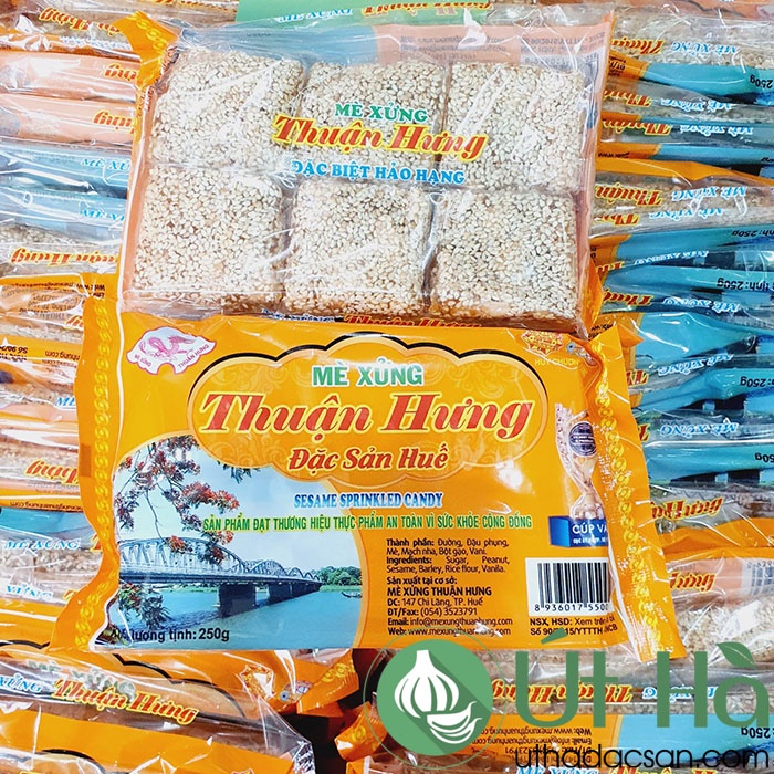 Kẹo Mè Xửng Huế Thuận Hưng Bịch 250gr Dẻo Thơm Đúng Hương Vị Cố Đô - Út Hà Đặc Sản