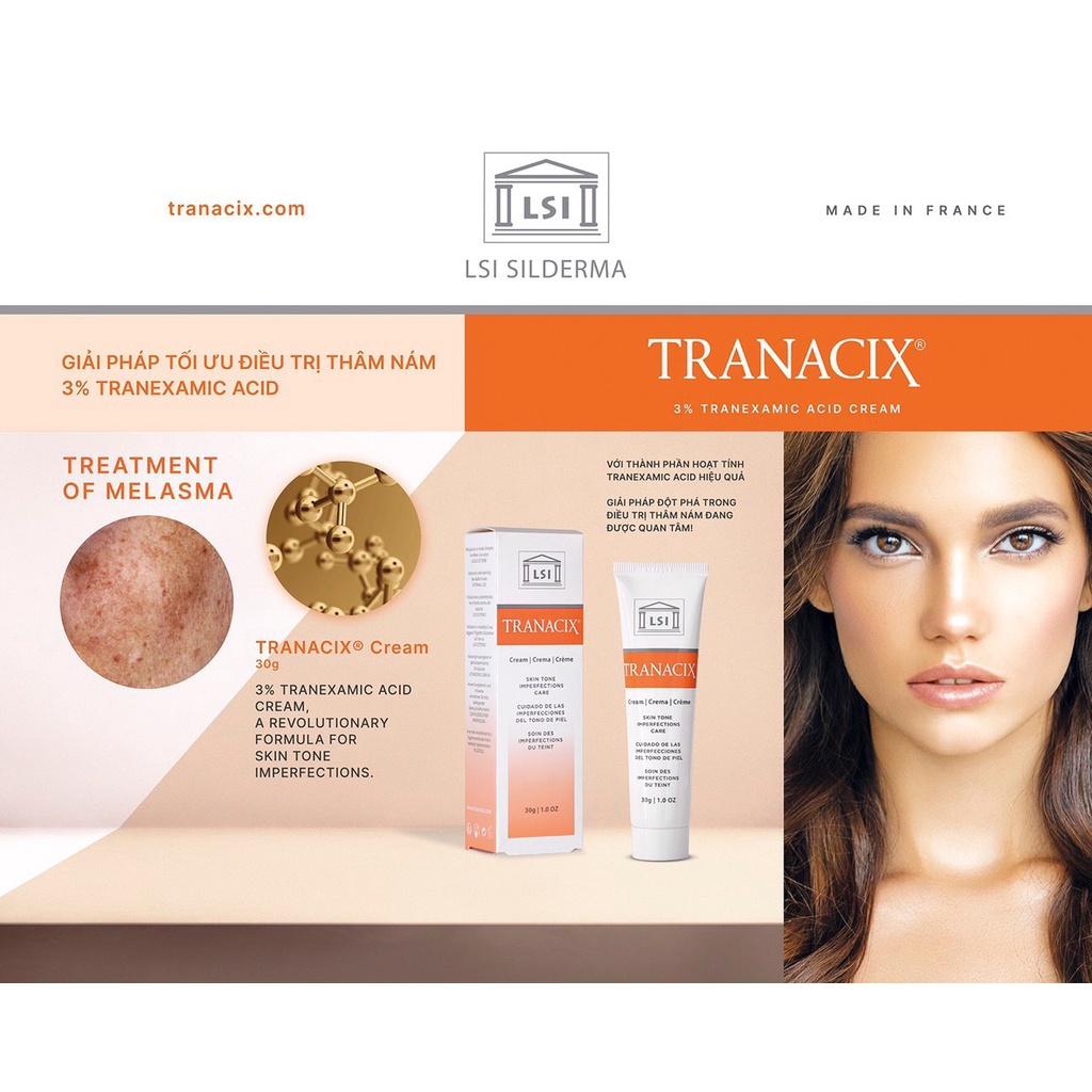HÀNG CHÍNH HÃNG KEM DƯỠNG SÁNG DA TRANACIX CREAM GIÚP MỜ NÁM 30G