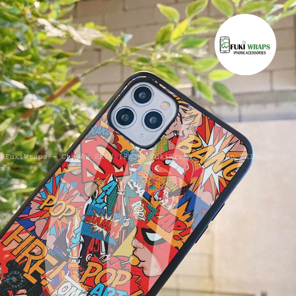 Ốp Lưng Kính Cường Lực / Case Chống Vỡ Dành Cho 13ProMax 12ProMax 11ProMax X XSMAX Fukishop