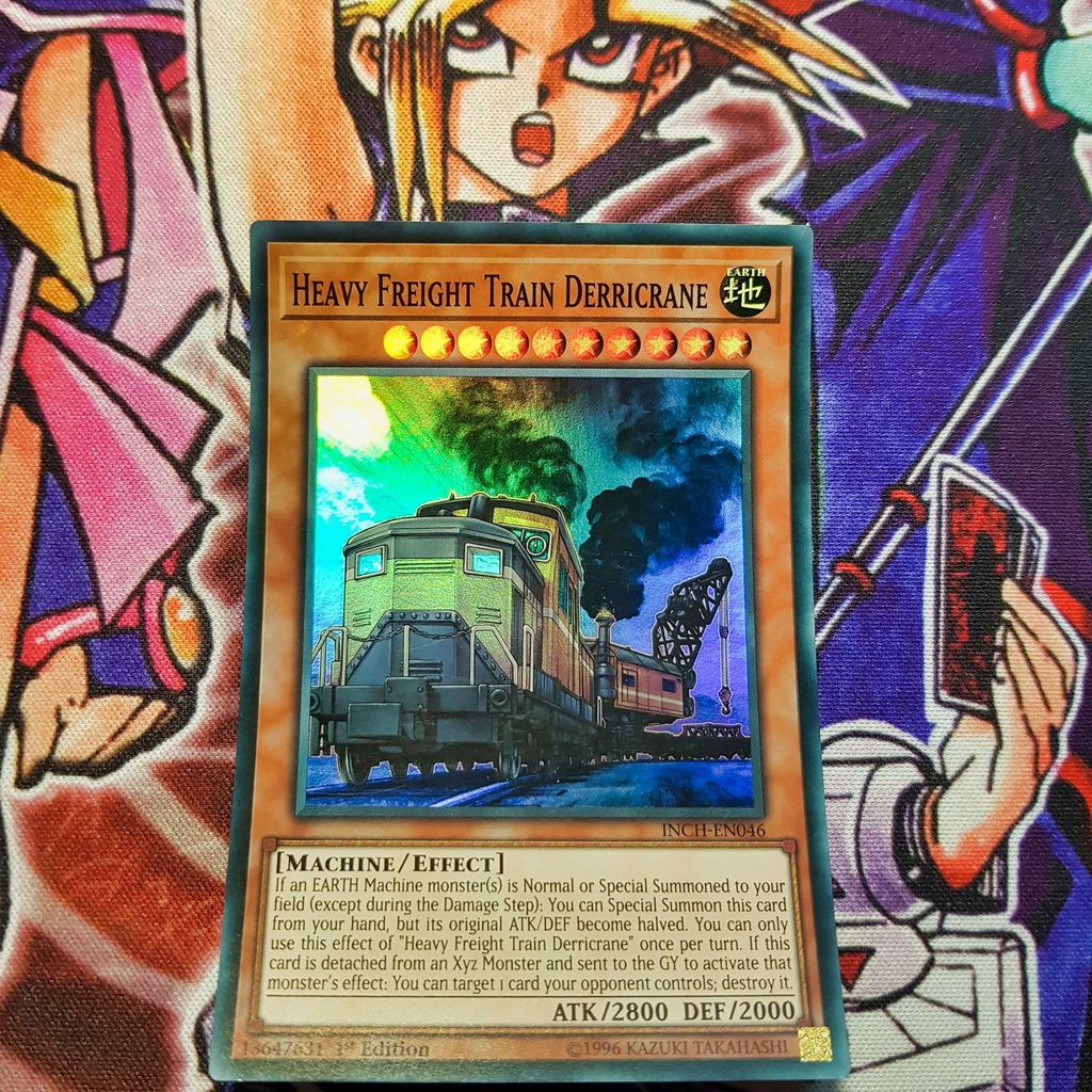 Thẻ bài Yugioh chính hãng | Heavy Freight Train Derricrane | INCH Super rare.