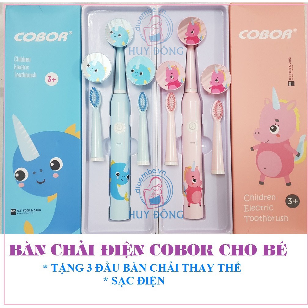 BÀN CHẢI ĐIỆN CHO BÉ COBOR CHÍNH HÃNG