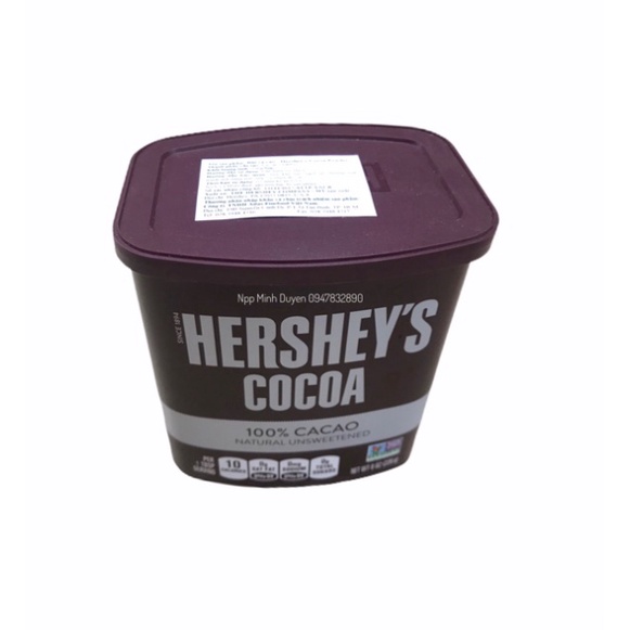 -- CACAO HERSHEY NGUYÊN CHẤT 100% USA - BỘT CACAO NGUYÊN CHẤT - KHỐI LƯỢNG 226GR